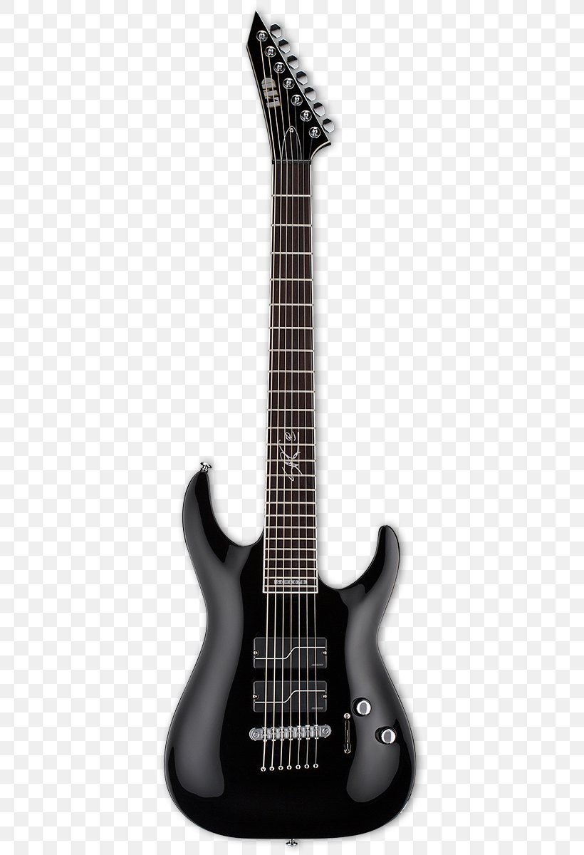 ESP LTD SC-607B ESP Guitars Seven-string Guitar Baritone Guitar Electric Guitar, PNG, 388x1200px, Esp Ltd Sc607b, Acoustic Electric Guitar, Baritone Guitar, Bass Guitar, Black And White Download Free