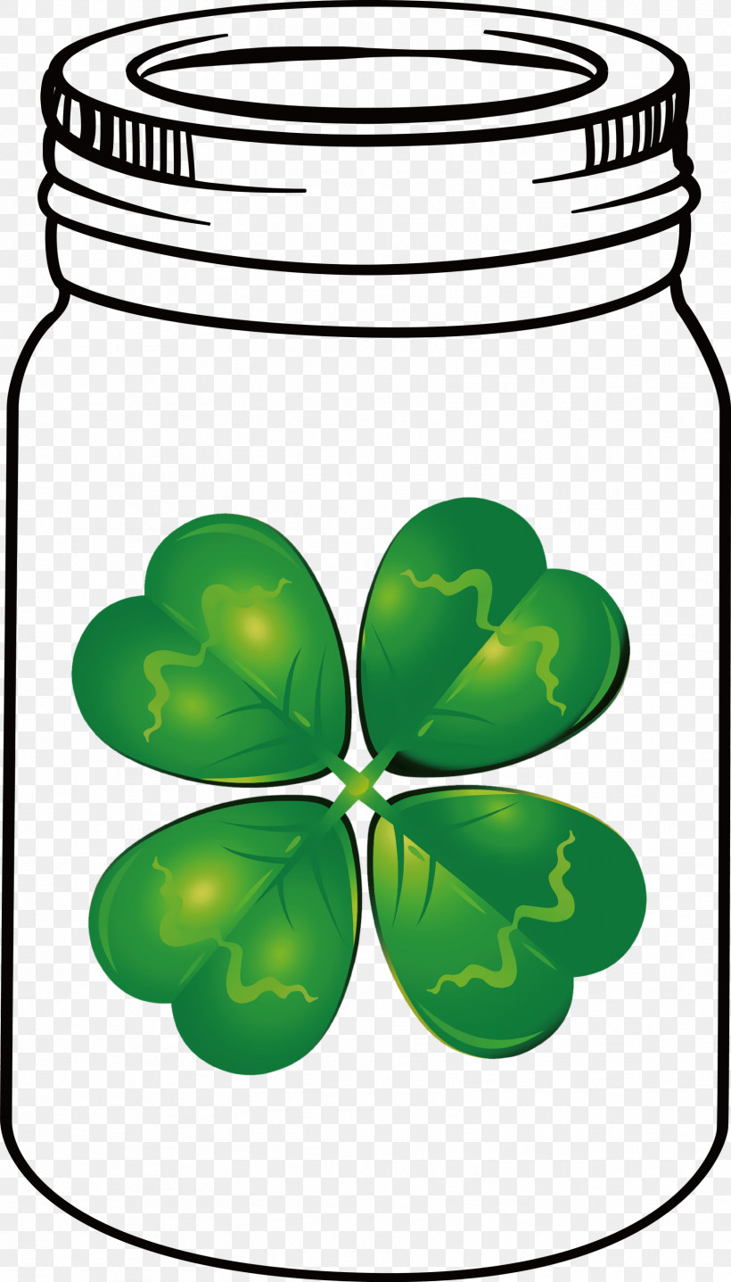 St Patricks Day Mason Jar, PNG, 1711x3000px, St Patricks Day, Biology, Green, Leaf, Mason Jar Download Free