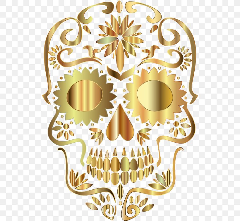 Calavera Skull Bone Human Skeleton Clip Art, PNG, 534x756px, Calavera, Bone, Day Of The Dead, Flower, Human Skeleton Download Free