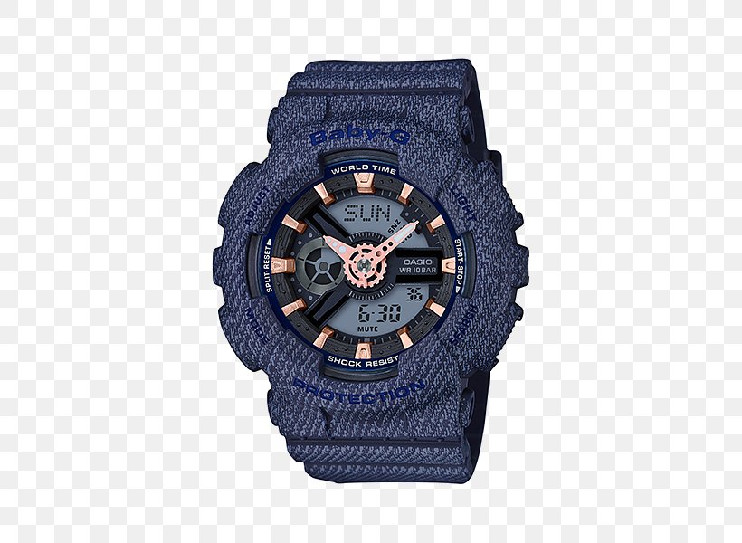 G-Shock Casio Watch Denim Jacket, PNG, 500x600px, Gshock, Blue, Brand, Casio, Clock Download Free