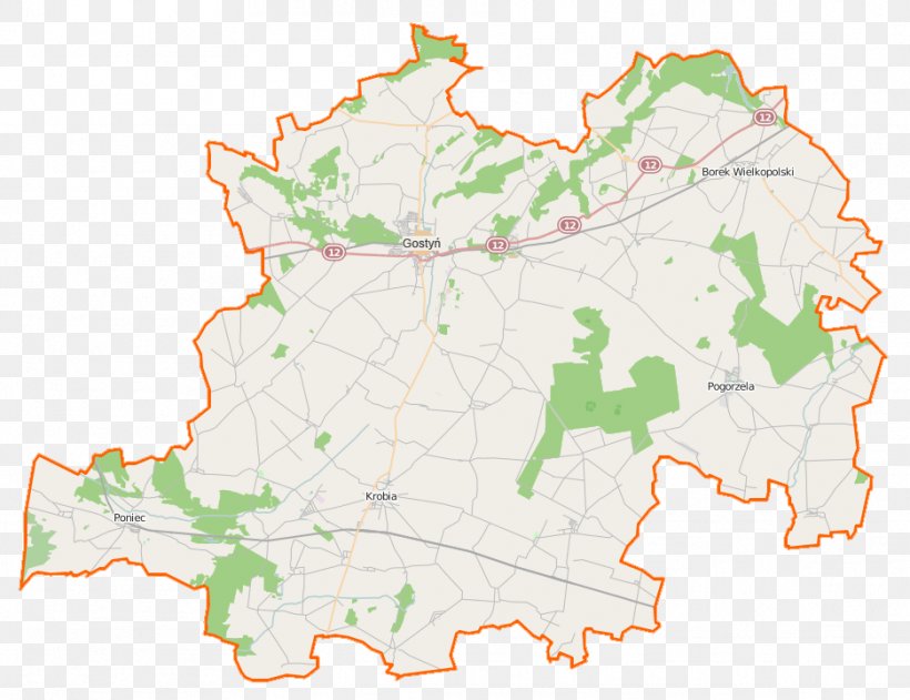 Gmina Poniec Piaski, Gostyń County Gmina Borek Wielkopolski Krobia, PNG, 936x721px, Map, Area, Geography, Greater Poland Voivodeship Download Free