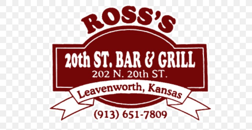 Ross's 20th St Bar & Grill Menu Logo Brand, PNG, 600x424px, Bar, Area, Brand, Kansas, Leavenworth Download Free