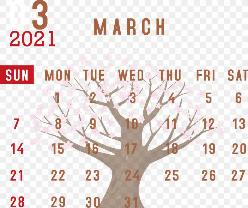 March 2021 Printable Calendar March 2021 Calendar 2021 Calendar, PNG, 3000x2528px, 2021 Calendar, March 2021 Printable Calendar, Branching, Geometry, Line Download Free