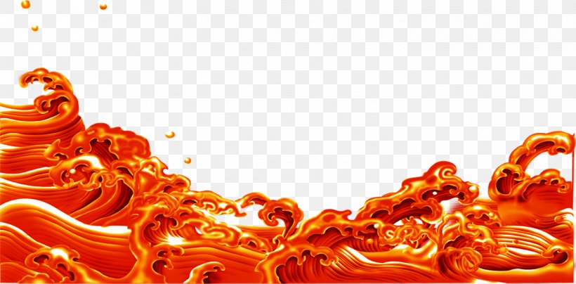 Red Waves, PNG, 1448x714px, Fundal, Color, Orange, Product, Wave Download Free
