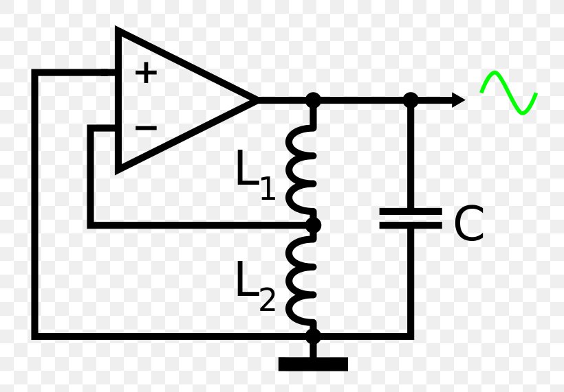 Electronic Oscillators Hartley Oscillator Pierce Oscillator Operational Amplifier Electronic Circuit, PNG, 800x571px, Electronic Oscillators, Amplifier, Area, Black And White, Crystal Oscillator Download Free