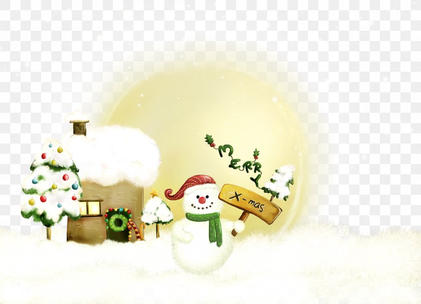 Snow House And Snowman, PNG, 2000x1448px, Christmas, Christmas And Holiday Season, Christmas Card, Christmas Ornament, Fictional Character Download Free