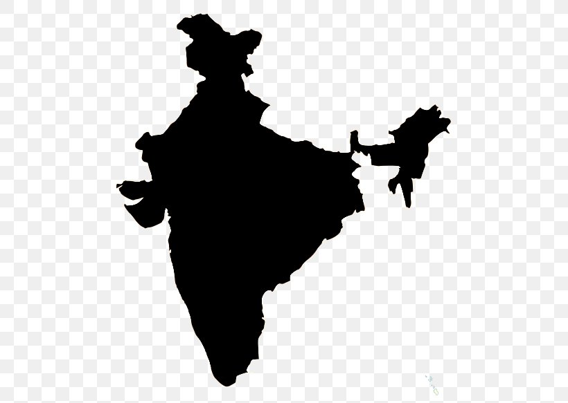 India Map Silhouette, PNG, 500x583px, India, Black And White, Blank Map, Carnivoran, Dog Like Mammal Download Free