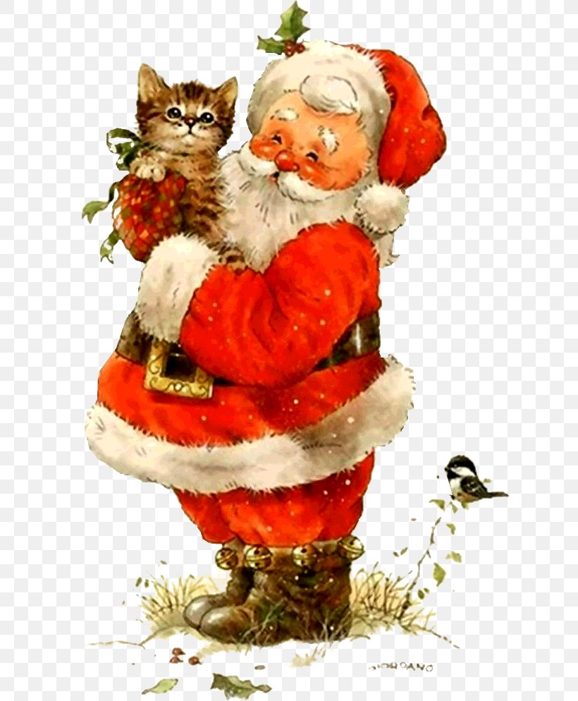 Santa Claus Christmas Ornament Père Noël Christmas Card, PNG, 626x994px, Santa Claus, Birthday, Cat, Christmas, Christmas Card Download Free
