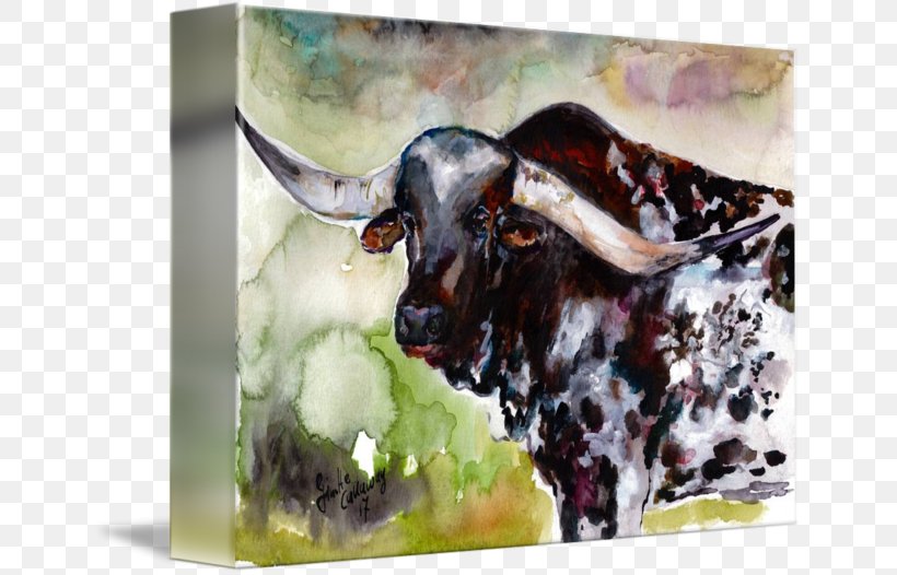 Bull Cattle Goat Horn Painting, PNG, 650x526px, Bull, Cattle, Cattle Like Mammal, Cow Goat Family, Goat Download Free