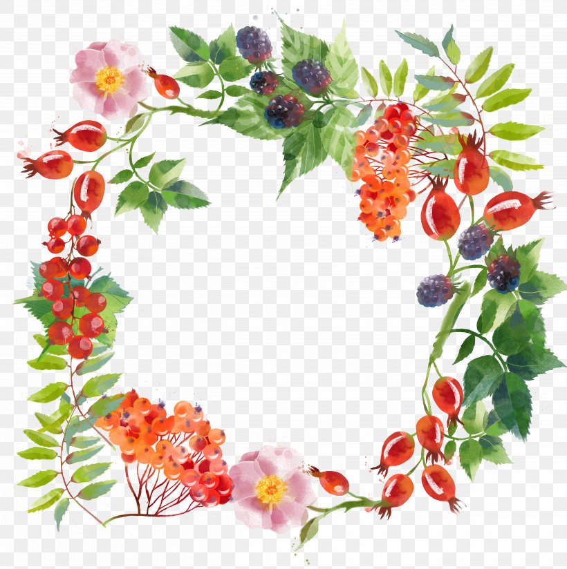 Berry Vector Graphics Clip Art Watercolor Painting, PNG, 4974x5000px, Berry, Art, Branch, Digital Image, Floral Design Download Free