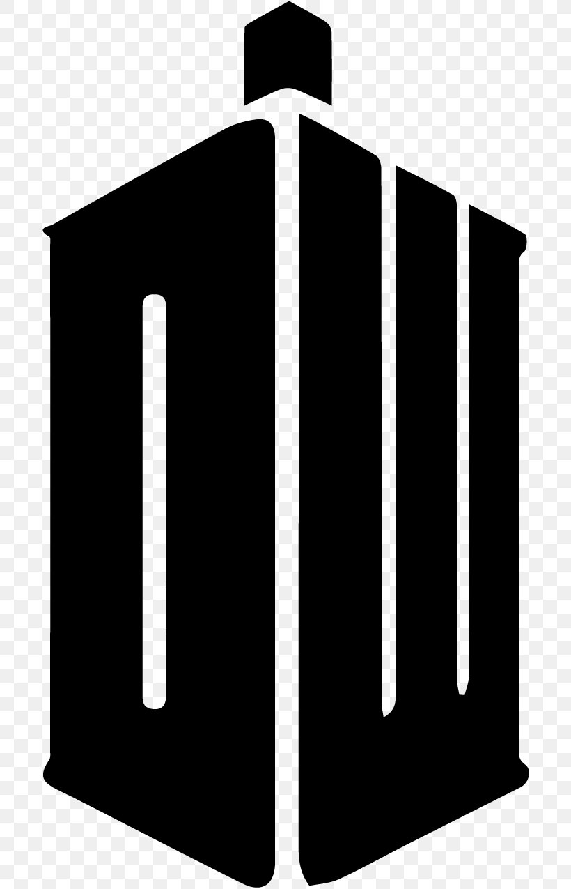 Doctor TARDIS Logo Stencil Decal, PNG, 700x1275px, Doctor, Black And White, Dalek, David Tennant, Decal Download Free