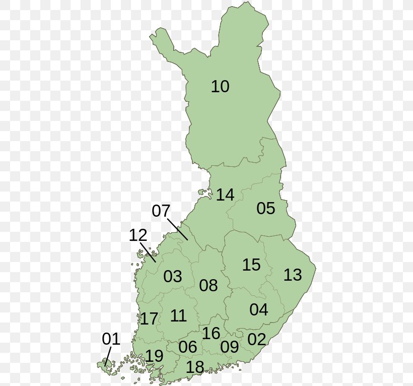 Regions Of Finland ISO 3166-2:FI Map, PNG, 440x766px, Finland, Area, Flowering Plant, Grass, Iso 3166 Download Free