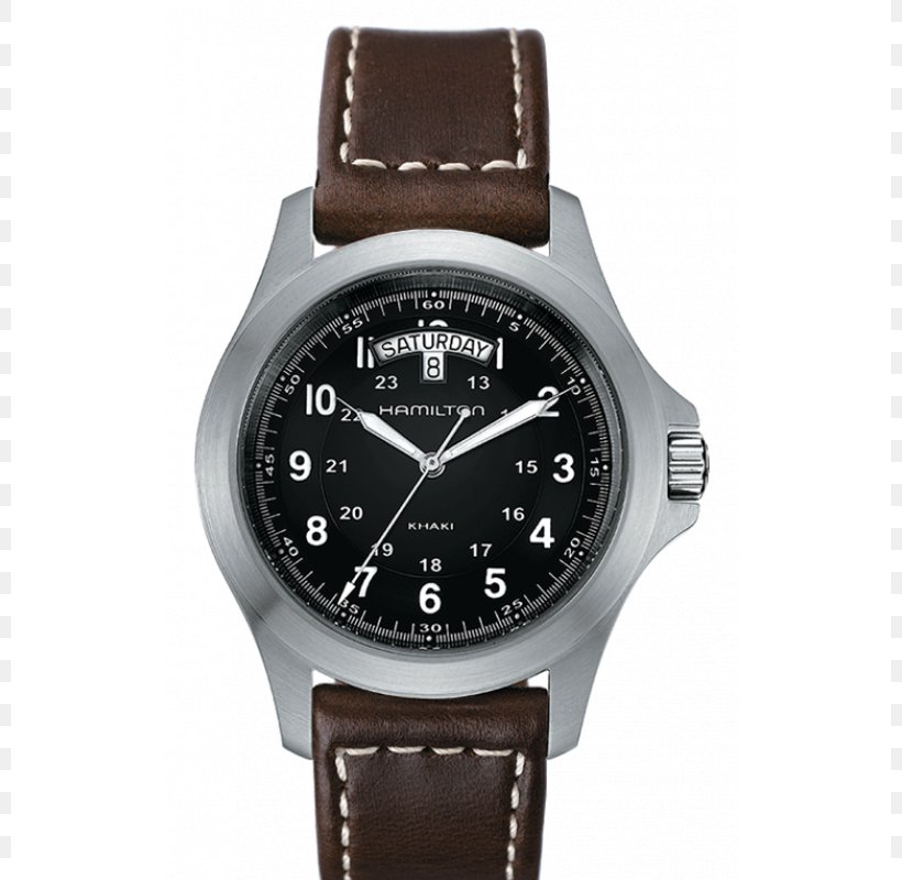 Amazon.com Hamilton Khaki King Hamilton Watch Company Watch Strap, PNG, 800x800px, Amazoncom, Automatic Watch, Brand, Brown, Hamilton Khaki King Download Free