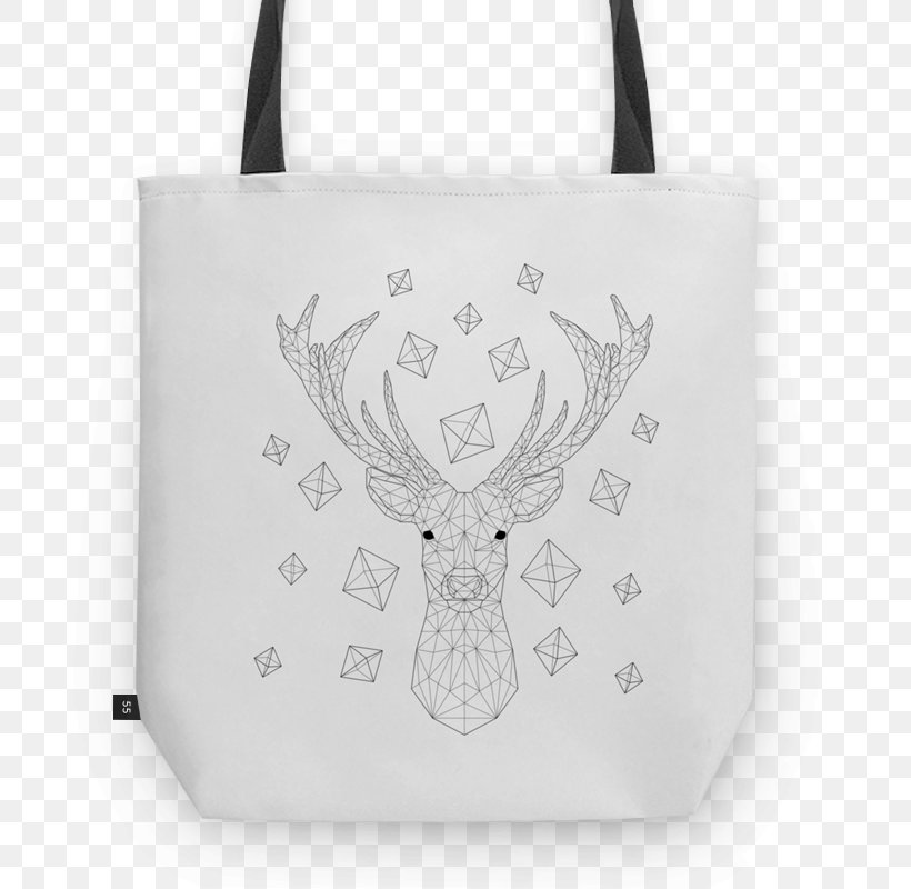 Tote Bag Reindeer White Antler, PNG, 800x800px, Tote Bag, Antler, Bag, Black And White, Deer Download Free