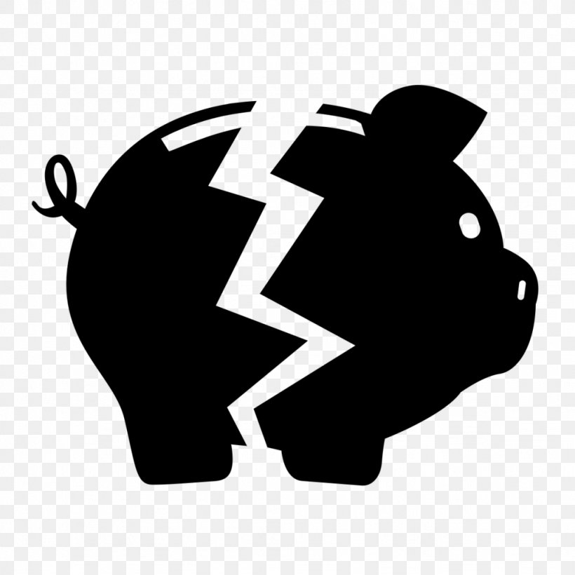 Piggy Bank Money Mobile Banking, PNG, 1024x1024px, Piggy Bank, Bank, Bank Account, Black, Black And White Download Free