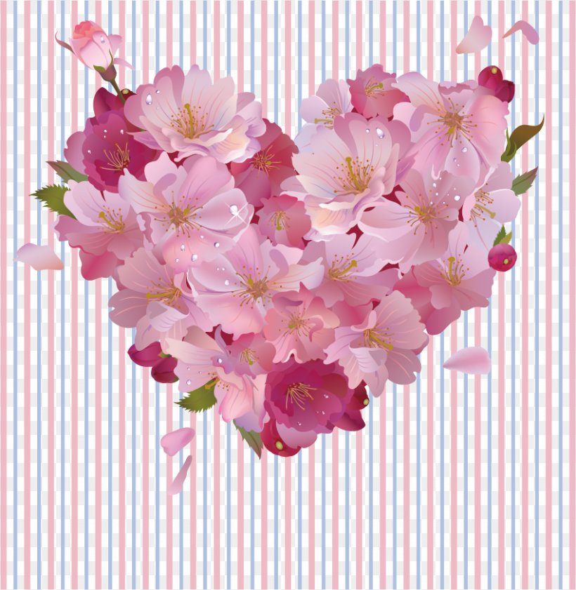 Pink Flowers Heart Clip Art, PNG, 851x873px, Flower, Artificial Flower, Azalea, Blossom, Branch Download Free