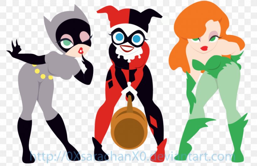 Poison Ivy Harley Quinn Catwoman Batman Gotham City Sirens, PNG, 900x582px, Poison Ivy, Art, Batman, Cartoon, Catwoman Download Free