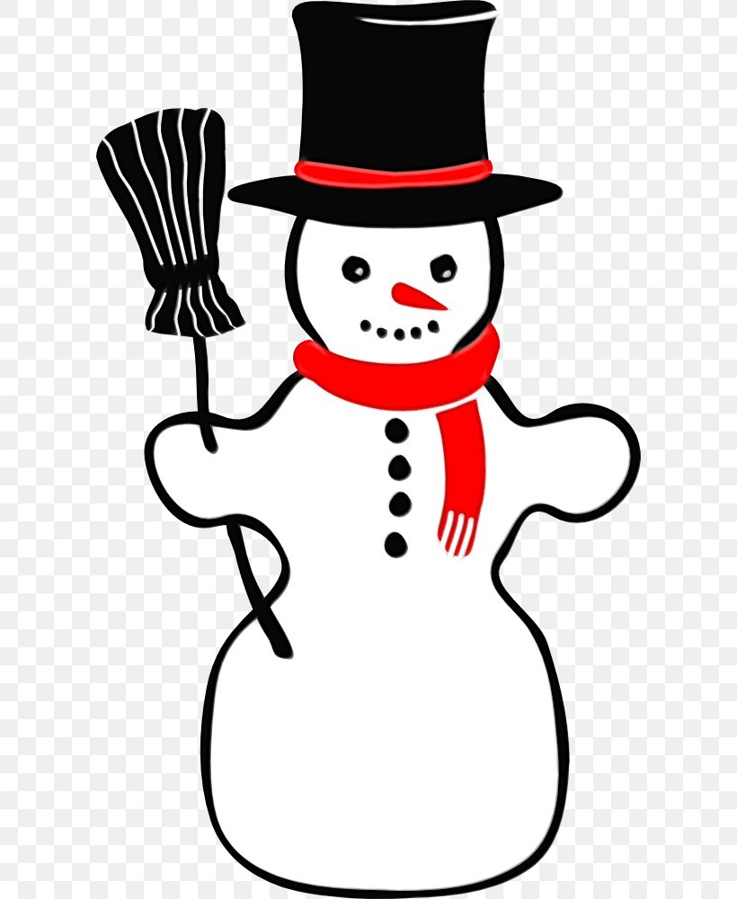 Snowman, PNG, 606x1000px, Watercolor, Broom, Cartoon, Costume Accessory, Costume Hat Download Free