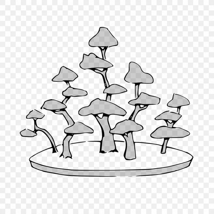 Clip Art Headgear Tree Line, PNG, 1000x1000px, Headgear, Blackandwhite, Cartoon, Line Art, Mushroom Download Free