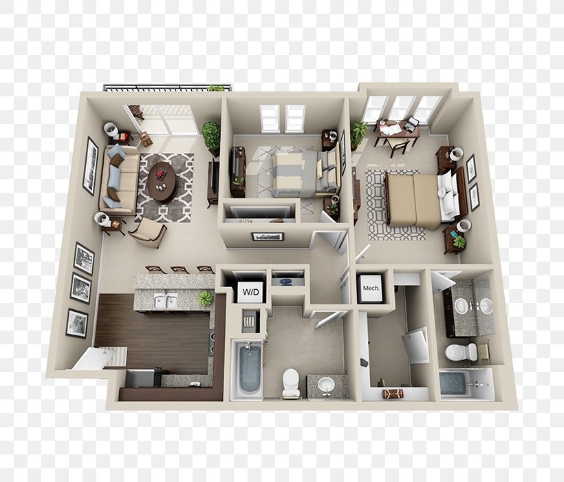 House Plan Apartment 3D Floor Plan, PNG, 700x700px, 3d Floor Plan, House, Apartment, Bathroom, Bedroom Download Free