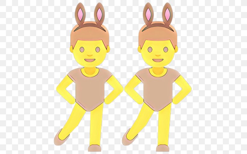 Yellow Background, PNG, 512x512px, Cartoon, Animal Figure, Animation, Ear, Gesture Download Free