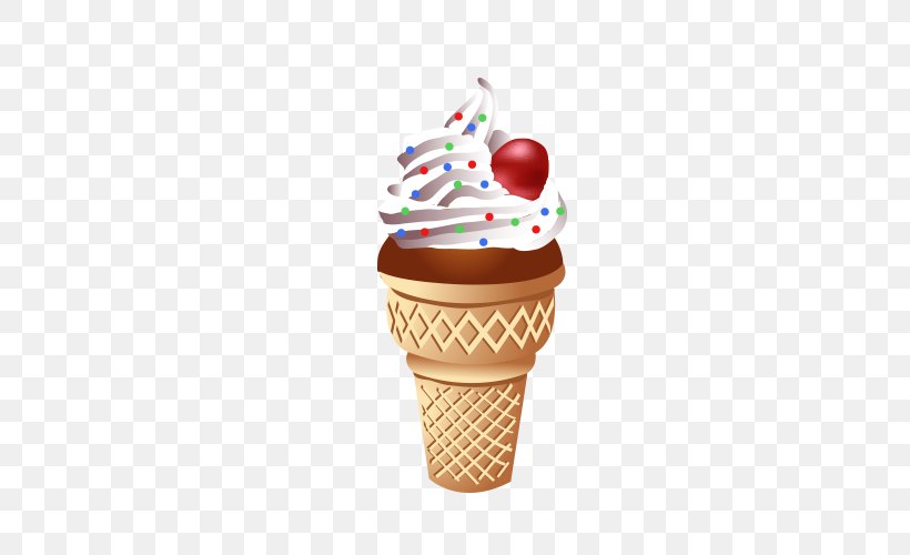 Ice Cream Cone Sundae Chocolate Brownie, PNG, 500x500px, Ice Cream, Baking Cup, Cherry Ice Cream, Chocolate, Chocolate Brownie Download Free