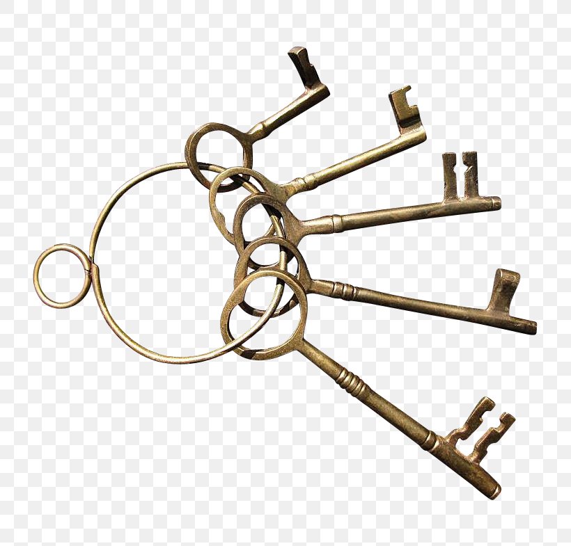 Skeleton Key Key Chains Brass Clip Art, PNG, 785x785px, Key, Antique, Body Jewelry, Brass, Bronze Download Free