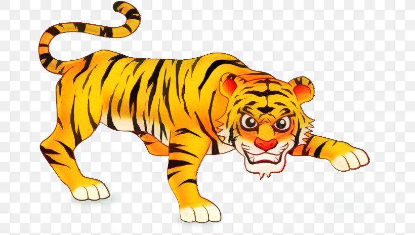Tiger Clip Art Illustration Character Terrestrial Animal, PNG, 669x464px, Tiger, Animal, Animal Figure, Bengal Tiger, Big Cats Download Free