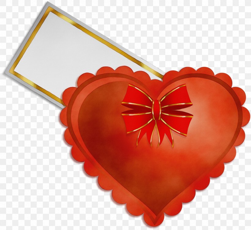 Valentine's Day, PNG, 1280x1176px, Watercolor, Heart, Love, Orange, Paint Download Free