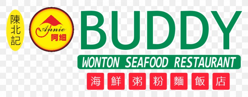 Buddy Wonton Seafood Restaurant Chicken Chinese Cuisine Logo Brand, PNG, 900x352px, Chicken, Area, Brand, Chicken As Food, Chinese Cuisine Download Free
