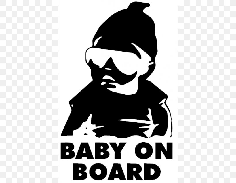 Decal Bumper Sticker Car Baby On Board, PNG, 500x638px, Decal, Adhesive, Artwork, Baby On Board, Black And White Download Free