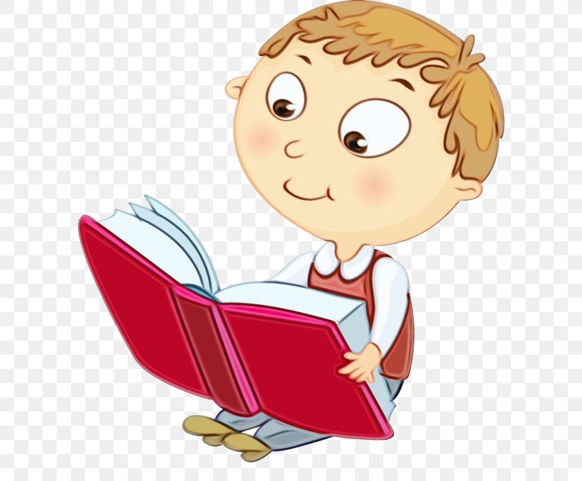 Child Reading Book, PNG, 650x678px, Watercolor, Animated Cartoon, Art, Book,  Cartoon Download Free