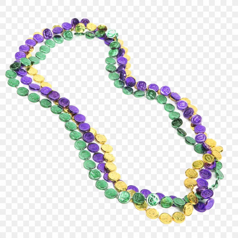 Bead Necklaces Mardi Gras Clip Art, PNG, 1000x1000px, Bead, Art, Bead Necklaces, Beadwork, Body Jewelry Download Free