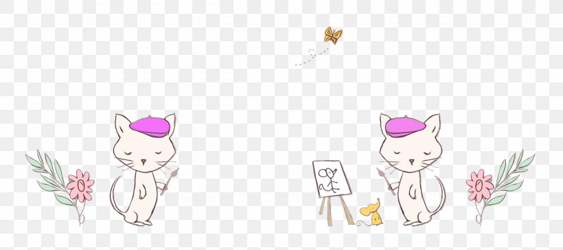 Line Art Sketch Meter Character Flower, PNG, 2500x1112px, Cartoon Cat, Character, Flower, Line Art, Meter Download Free