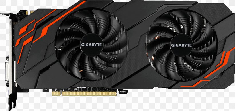 Graphics Cards & Video Adapters Gigabyte Nvidia Geforce Gtx 1070 Ti Gaming 8g 英伟达精视GTX, PNG, 937x444px, Graphics Cards Video Adapters, Computer Component, Computer Cooling, Displayport, Electronic Device Download Free