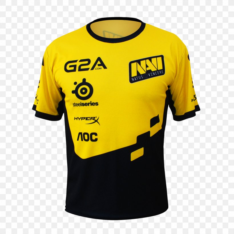 T-shirt Natus Vincere Hoodie Counter-Strike: Global Offensive Dota 2, PNG, 1500x1500px, Tshirt, Active Shirt, Brand, Clothing, Collar Download Free