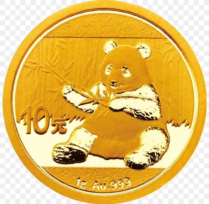 Giant Panda Chinese Gold Panda Gold Coin, PNG, 800x800px, Giant Panda, Bullion, Bullion Coin, Chinese Gold Panda, Coin Download Free