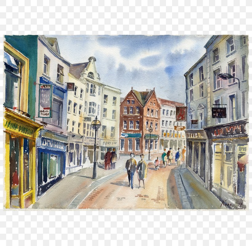 Grafton Street St Stephen's Green Watercolor Painting Henry Street, Dublin, PNG, 800x800px, Grafton Street, Alley, Art, City, Dublin Download Free