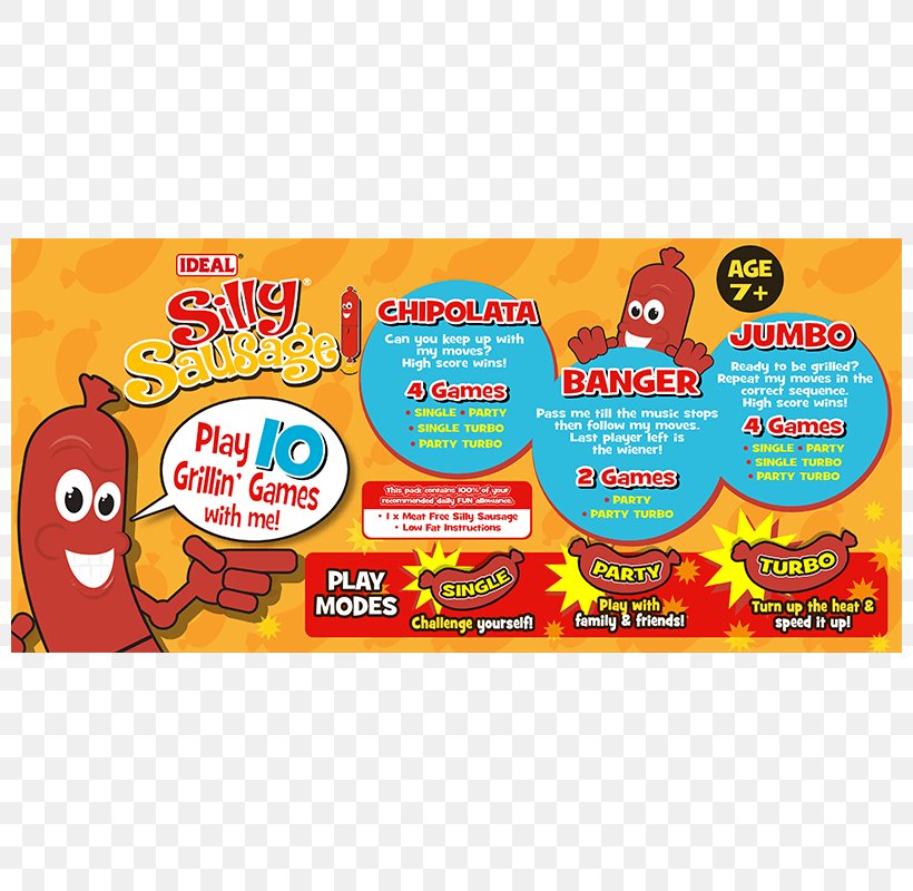 John Adams Silly Sausage Game Toy Goliath Doggie Doo, PNG, 800x800px, John Adams Silly Sausage Game, Barbecue, Brand, Convenience Food, Cuisine Download Free