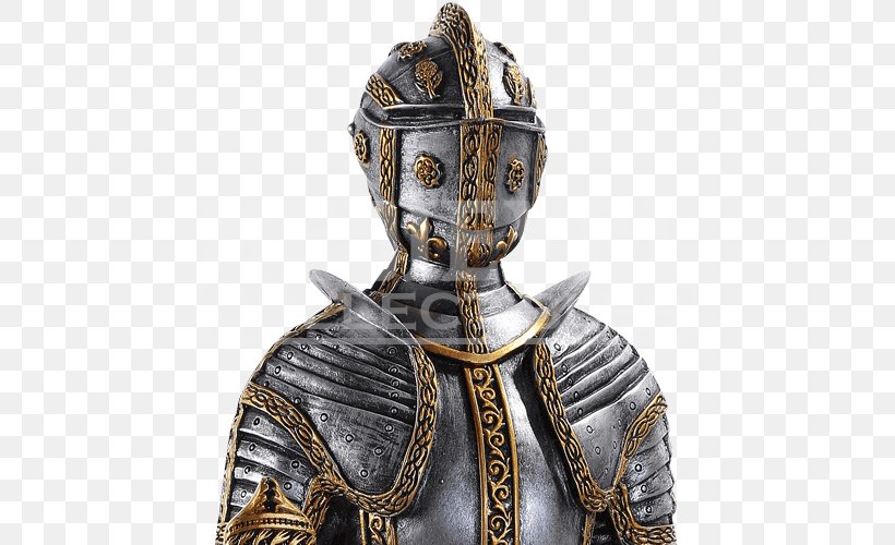 Plate Armour Middle Ages Knight Components Of Medieval Armour, PNG, 500x500px, Plate Armour, Armour, Brass, Components Of Medieval Armour, Figurine Download Free