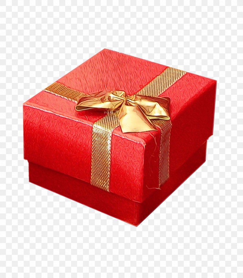 Present Red Ribbon Gift Wrapping Box, PNG, 1398x1600px, Watercolor, Box, Embellishment, Gift Wrapping, Paint Download Free