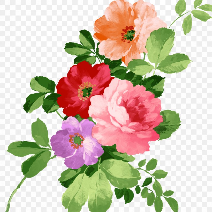 Flower Painting, PNG, 2362x2362px, Flower, Annual Plant, Blossom, Cut Flowers, Drawing Download Free