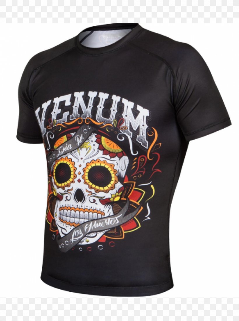 T-shirt Sleeve Venum Rash Guard Santa Muerte, PNG, 1000x1340px, Tshirt, Boxing, Brand, Brazilian Jiujitsu, Clothing Download Free