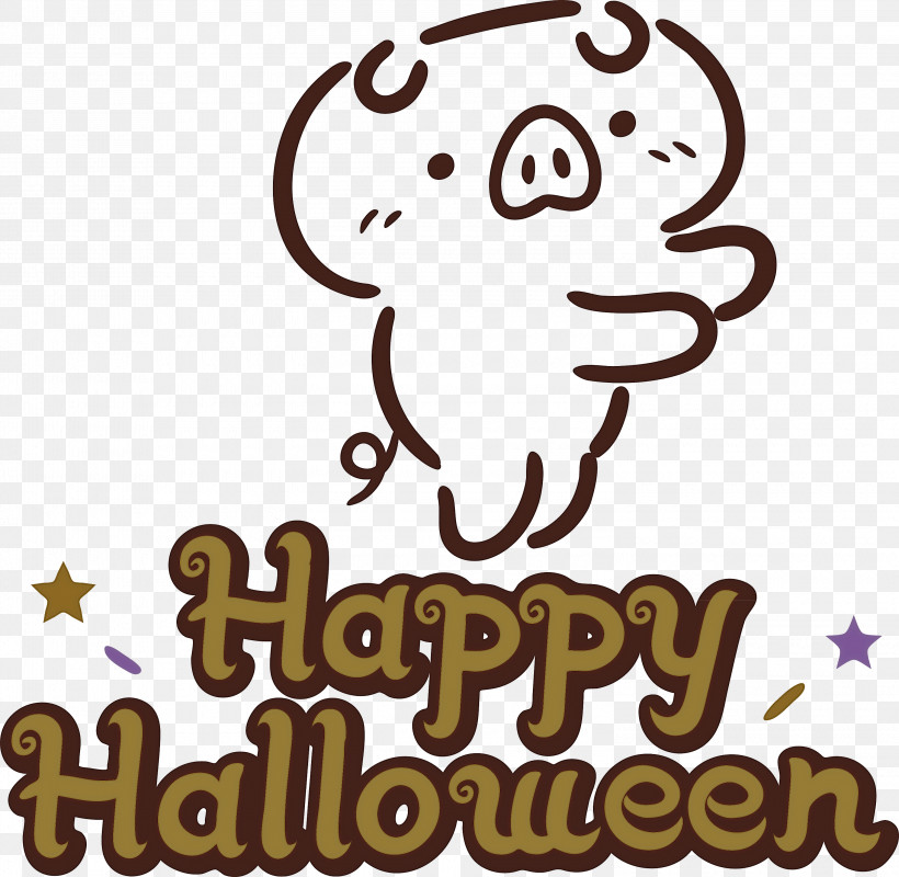Happy Halloween, PNG, 3000x2927px, Happy Halloween, Cartoon, Happiness, Line, Logo Download Free