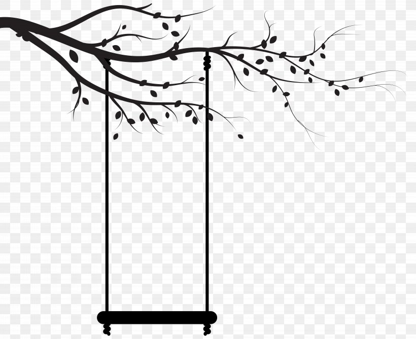 Silhouette Swing Black And White Drawing, PNG, 8000x6532px, Silhouette, Area, Art, Black, Black And White Download Free