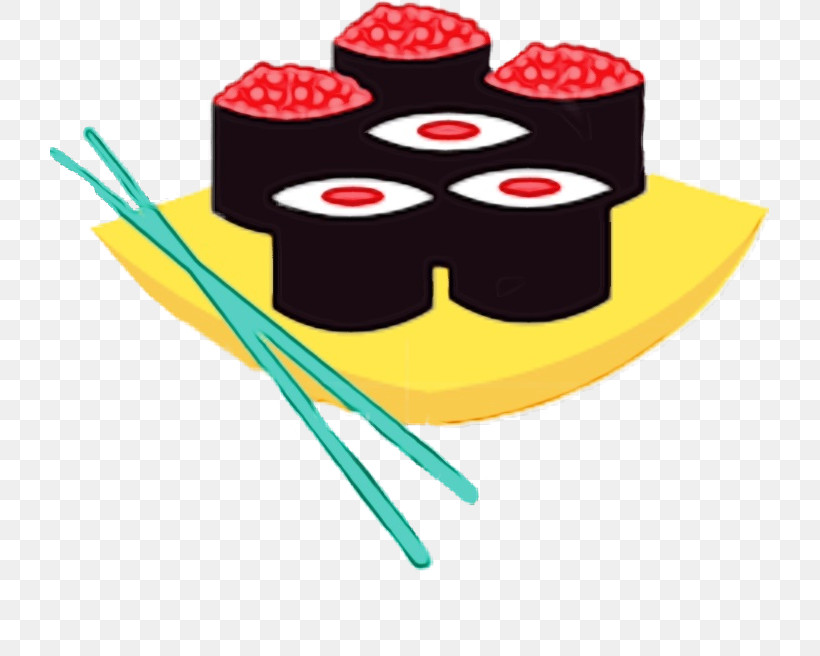 Sushi, PNG, 719x656px, Watercolor, Appetizer, Chopsticks, Games, Japanese Cuisine Download Free
