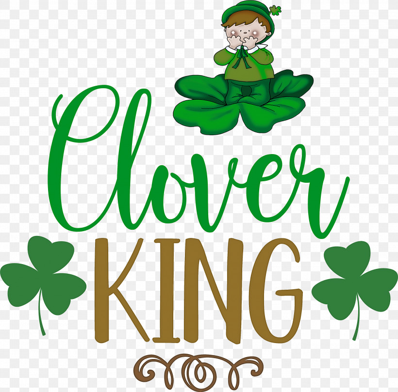 Clover King St Patricks Day Saint Patrick, PNG, 3000x2963px, St Patricks Day, Christmas Tree, Flower, Leaf, Logo Download Free