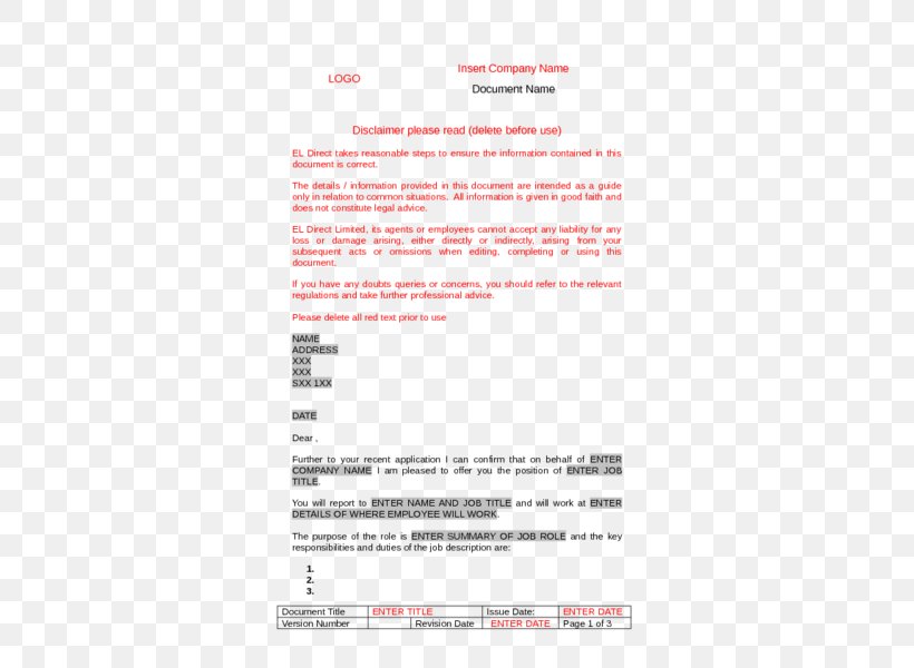 Document Zero-hour Contract Employment Contract Offer And Acceptance, PNG, 424x600px, Document, Area, Brand, Contract, Disclaimer Download Free