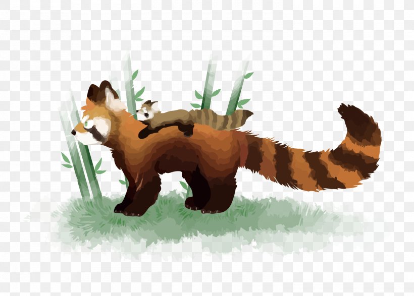 Red Panda Giant Panda Bear, PNG, 1500x1075px, Red Panda, Animal, Artworks, Bamboo, Bear Download Free