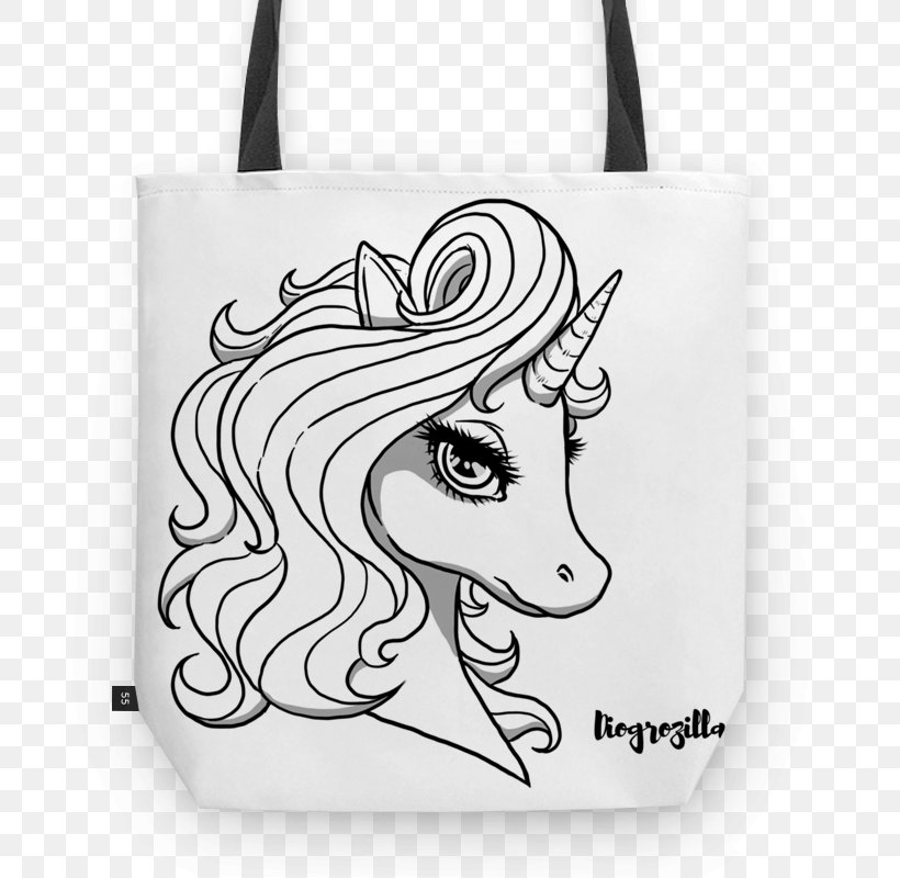 Black And White Unicorn Handbag Monochrome Photography, PNG, 800x800px, Black And White, Art, Bag, Black, Clothing Accessories Download Free